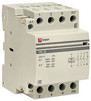 Контактор модульный EKF PROxima КМ 3п 3НО+1НЗ 32А 230В АС картинка